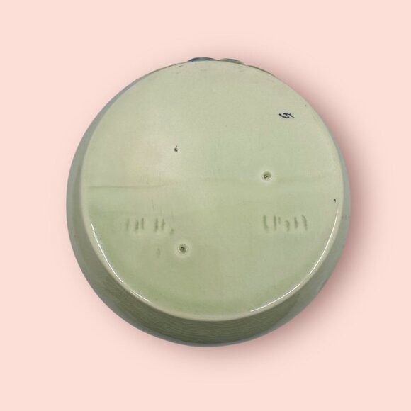 Vintage California Pottery Soup Tureen with a Lid & Ladle Pale Green Crazing USA - Picture 4 of 13